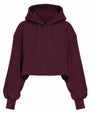 Outline image of Convertible Fleecey - Garnet as a medium cropped hoodie