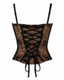 Outline image of Corset Top - Lace Black/Tawny back view
