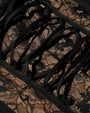 Close up of back lacing on Corset Top - Lace Black/Tawny