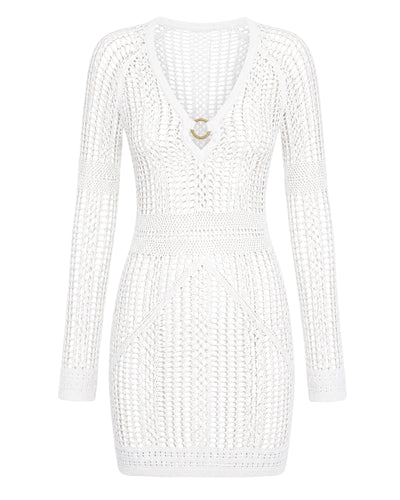Outline image of Ringy Mini Cover Up - Crochet White