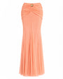 Outline image of Mermaid Sheer Maxi Skirty - Mesh Papaya/Gold Seashell