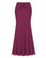 Outline image of Mermaid Sheer Maxi Skirty - Mesh Dark Rose