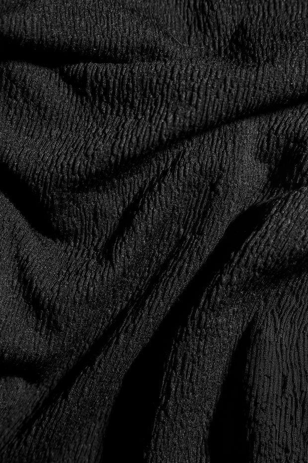 Fabric swatch of Lifty - Contour Crinkle Black/White