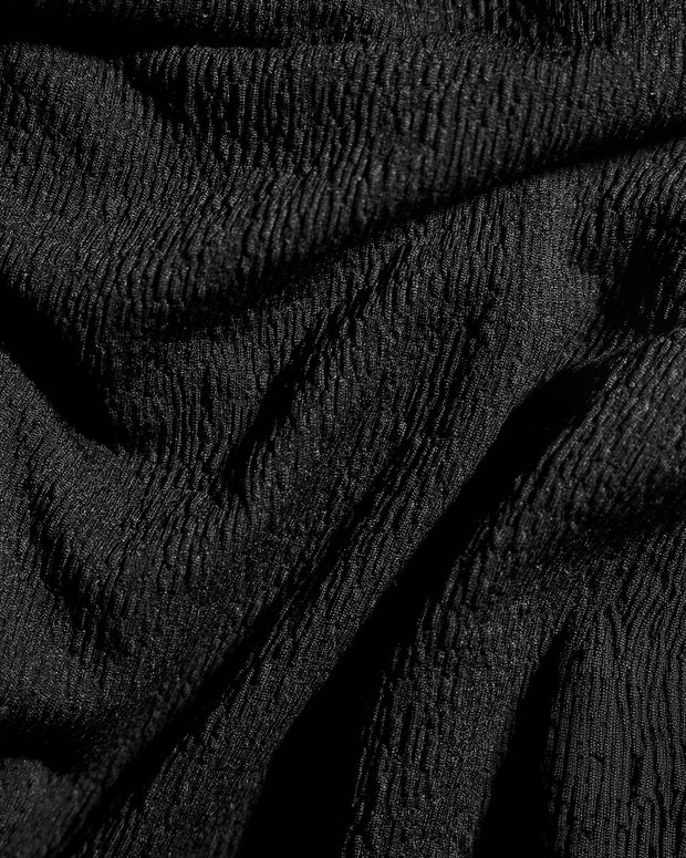 Fabric swatch of Lifty - Contour Crinkle Black/White