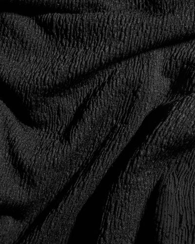 Fabric swatch of Lifty - Contour Crinkle Black/White