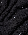 Fabric swatch of Ringy Mini Cover Up - Crochet Black