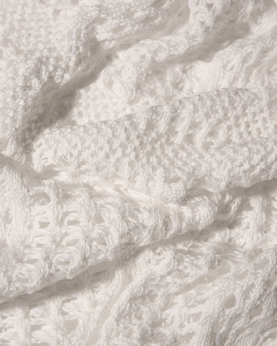 Fabric swatch of Ringy Mini Cover Up - Crochet White
