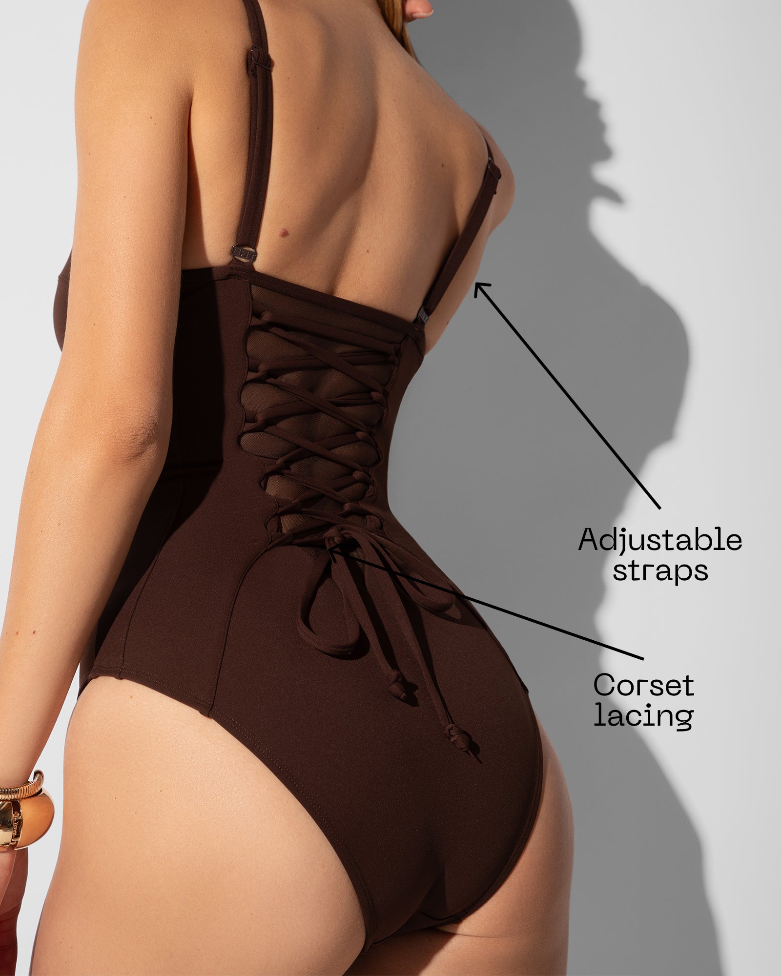 Bombshell Sculpting Push-Up One Piece Swimsuit - Espresso | TA3