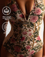 Detail graphic of Plungey Triangle - Contour Pink Rose Leopard/Pinky Oat highlighting fabric