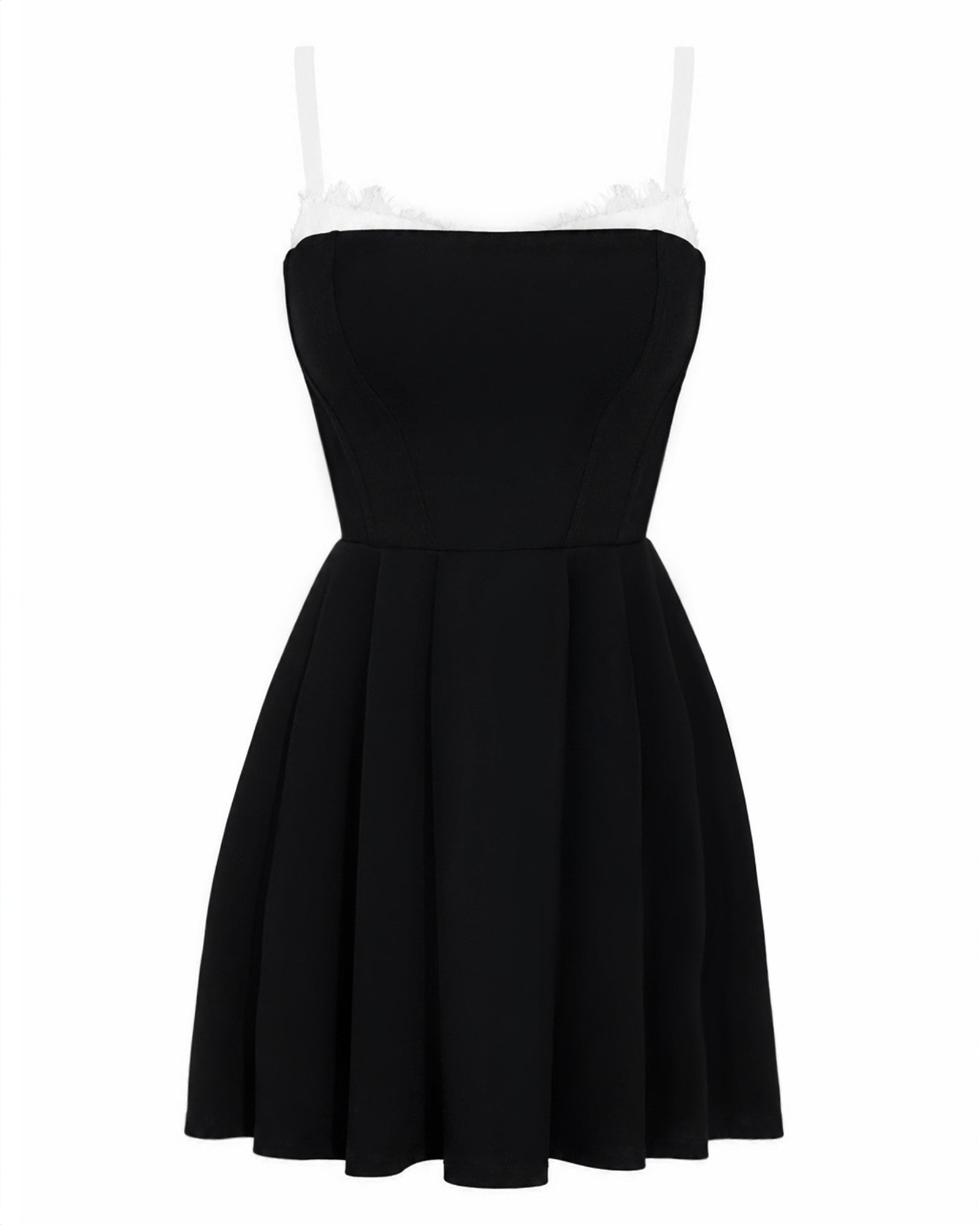 Peaky Fit & Flare Shapewear Mini Dress - Black/White | TA3