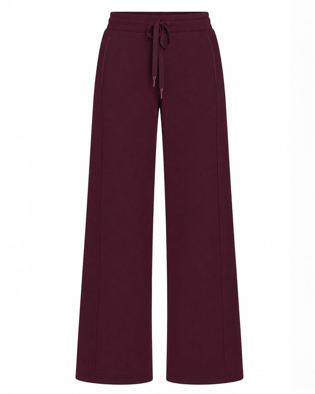 Outline image of Fleecey Wide Leg Pull-On Pant - Garnet