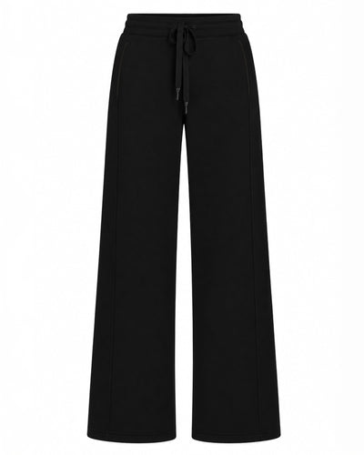 Outline image of Fleecey Wide Leg Pull On Pant - Black