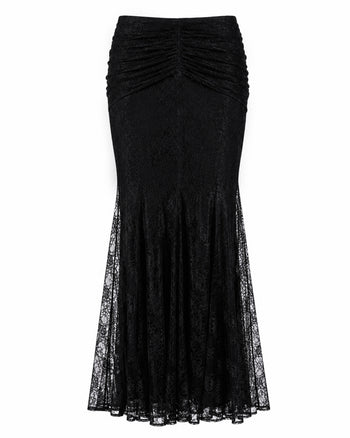 Outline image of Mermaid Maxi Skirty - Lace Black