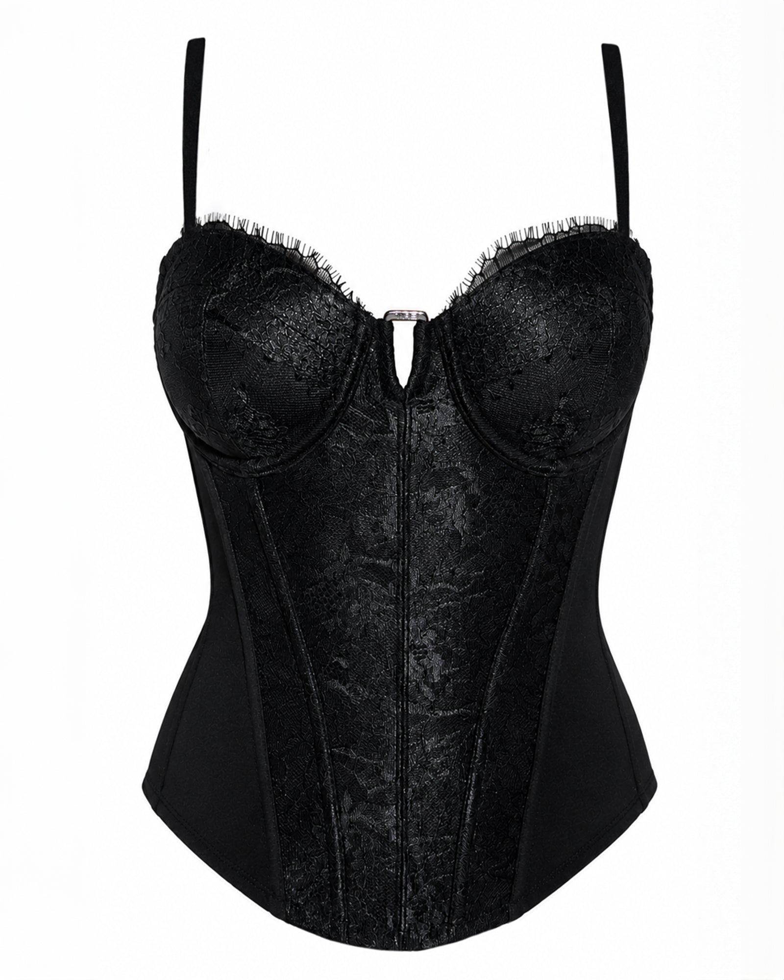 Signature Waist-snatching Corset Top - Lace Black | TA3