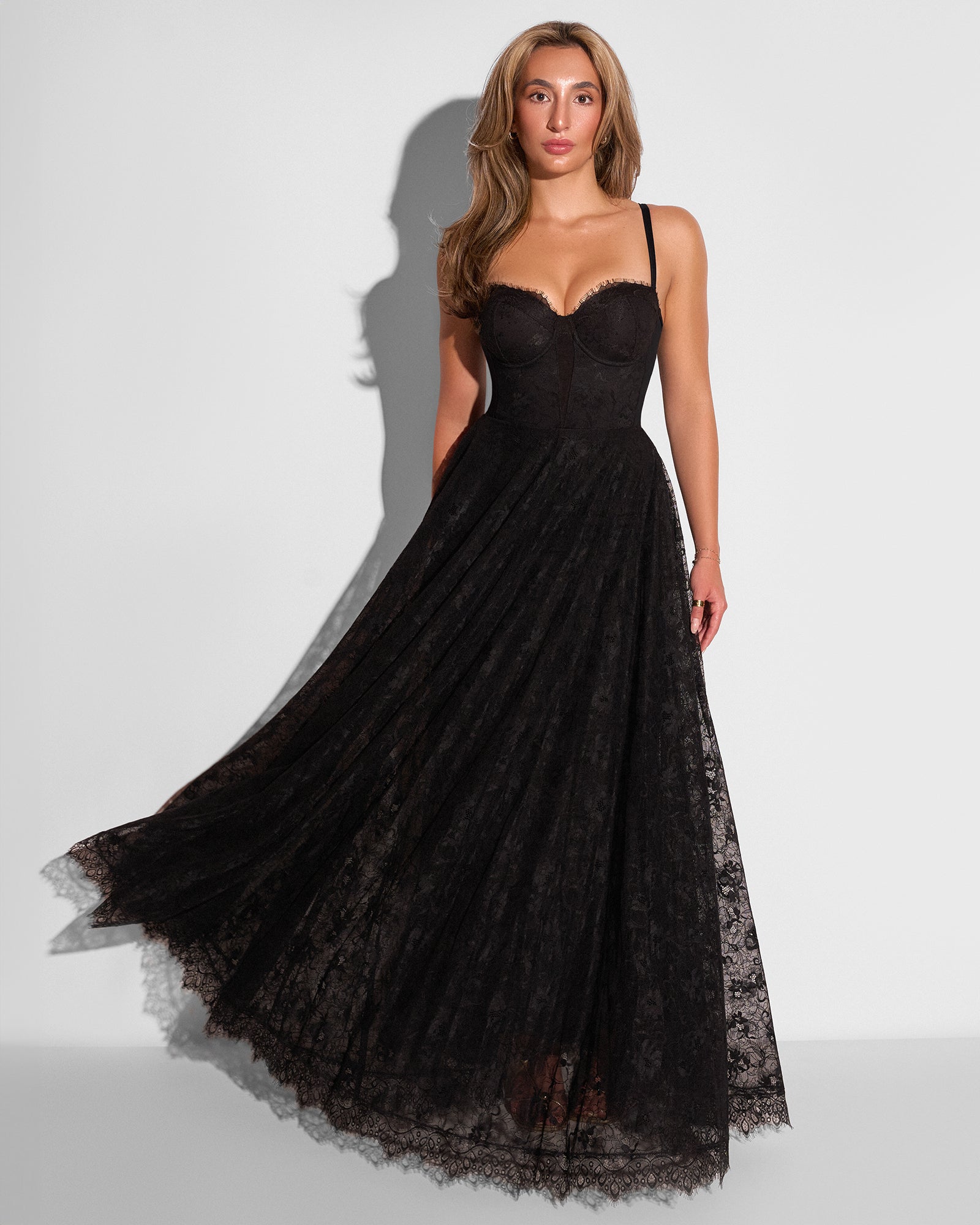 Bombshell Maxi Shapewear Dress - Lace Black | TA3