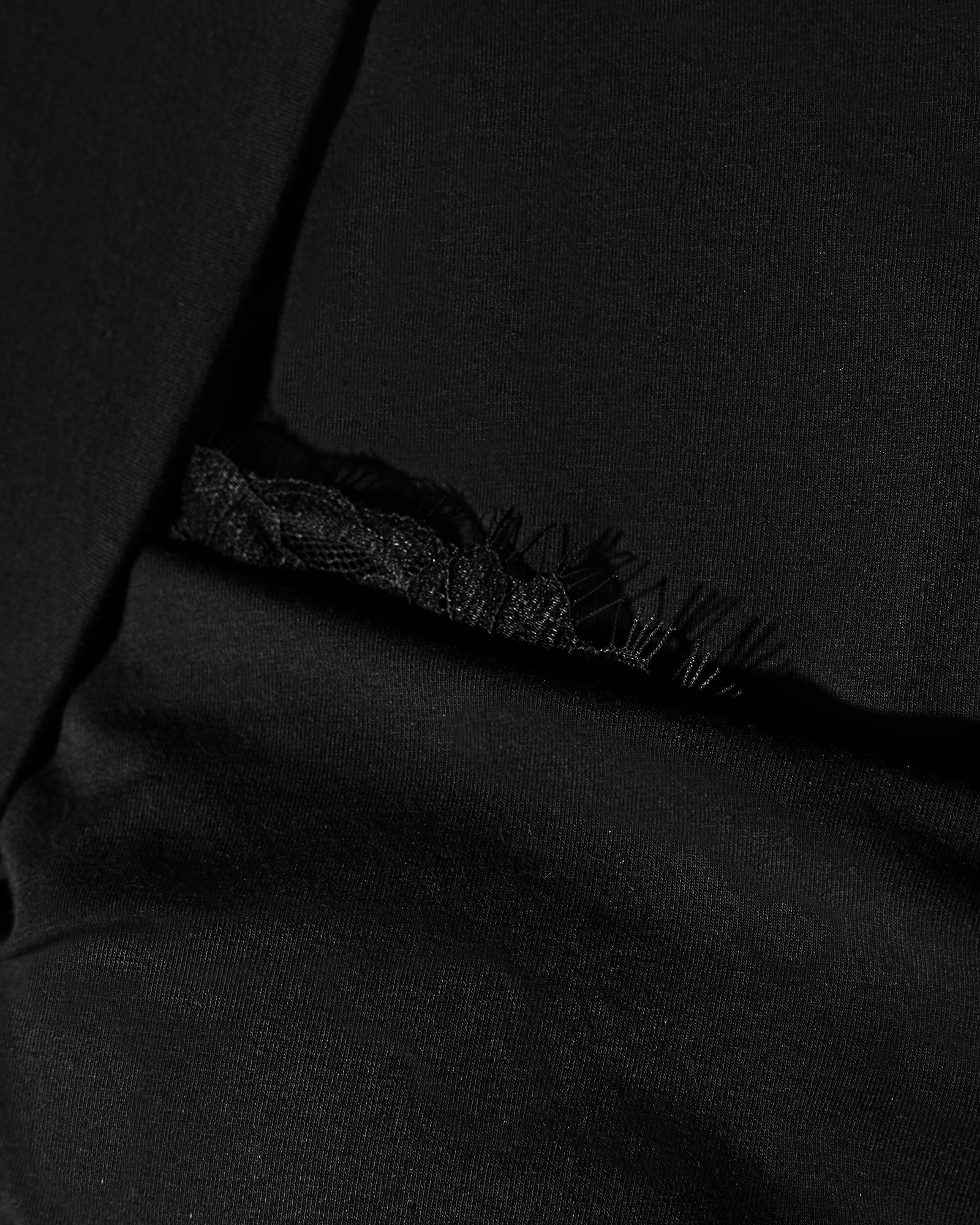 Shapey Ruched Long Sleeve Shapewear Top - Black/Lace | TA3