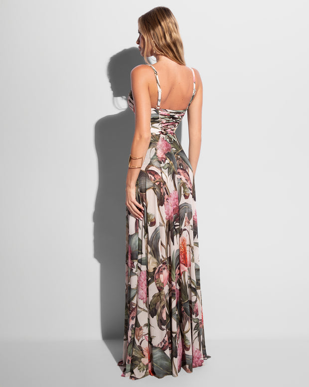 Back view of Bombshell Maxi Dress - Daylight Peony