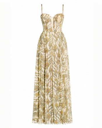 Outline image of Bombshell Maxi Dress - Tiger Chain