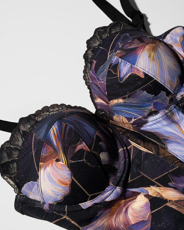 Flat lay close up of Bombshell Maxi Dress - Iris Marble