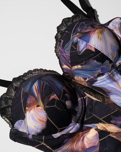 Flat lay close up of Bombshell Maxi Dress - Iris Marble