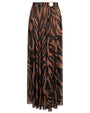 Outline of Ringy Sheer Slit Skirty - Mocha Zebra