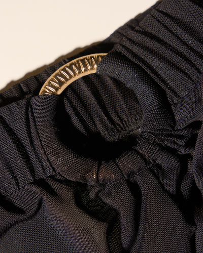 Detail shot of the hardware on Ringy Sheer Slit Skirty - Black
