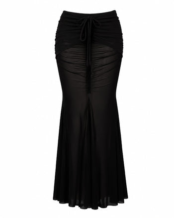 Outline image of Mermaid Adjustable Maxi Skirty - Mesh Black