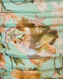 Fabric swatch of Sweetie Mesh Column Dress - Adjustable Aqua Floral