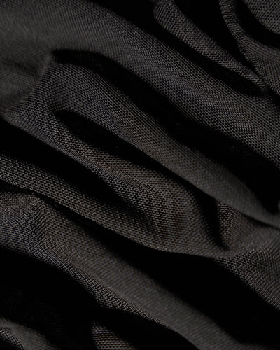 Fabric swatch of Ringy Sheer Slit Skirty - Black