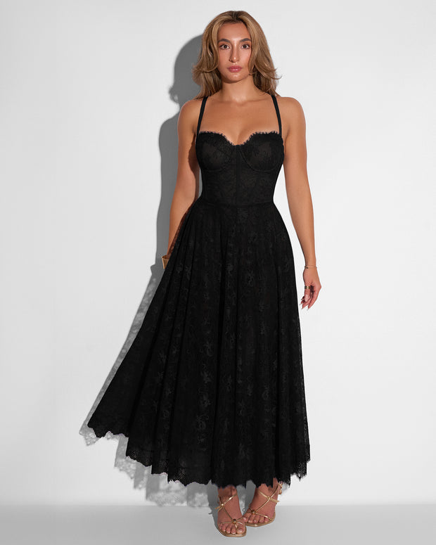 TA3 Bombshell Midi Dress - Lace Black - XL TA3 Bombshell Midi Dress - Lace Black - XL