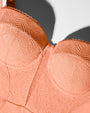 Close up of the cups on Bombshell - Lace Papaya