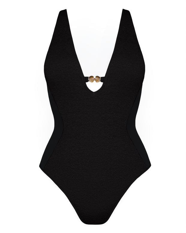 Outline image of Brazilian Plungey Keyhole - Crinkle Black