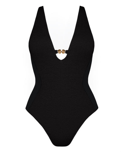 Outline image of Brazilian Plungey Keyhole - Crinkle Black