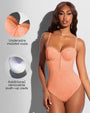 Cup and padding detail on Bombshell - Lace Papaya