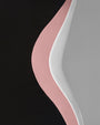 Fabric swatch of the contour panels on Lifty - Contour Black/Rose/White