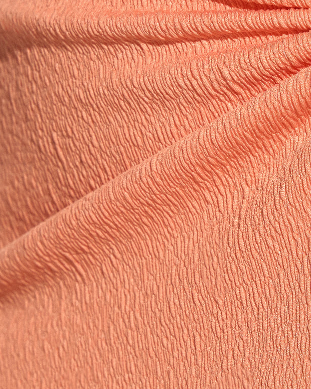 Fabric swatch of Brazilian Plungey Keyhole - Crinkle Papaya