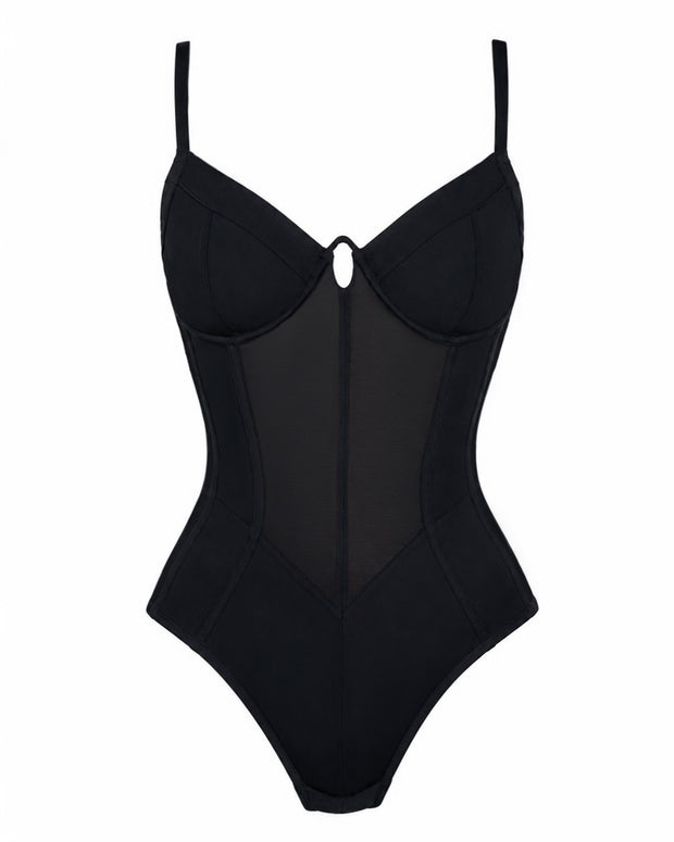 Outline image of Corset Bodysuit - Black