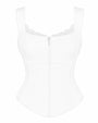 Outline image of Corsety Seamed Top - Lace Rib White