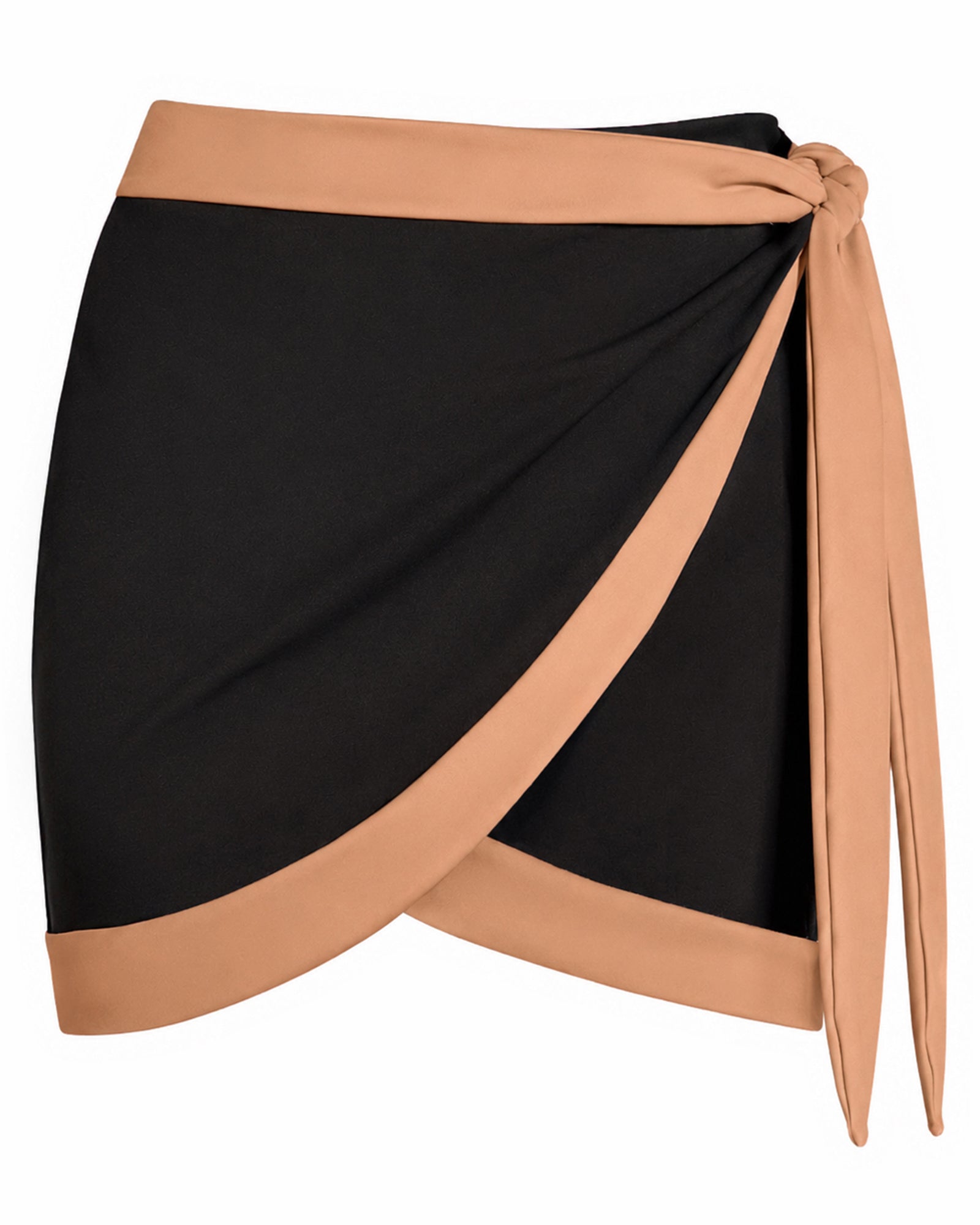 Mini Wrap Skirty Built-in Shapewear Swim Cover-Up - Frame Black