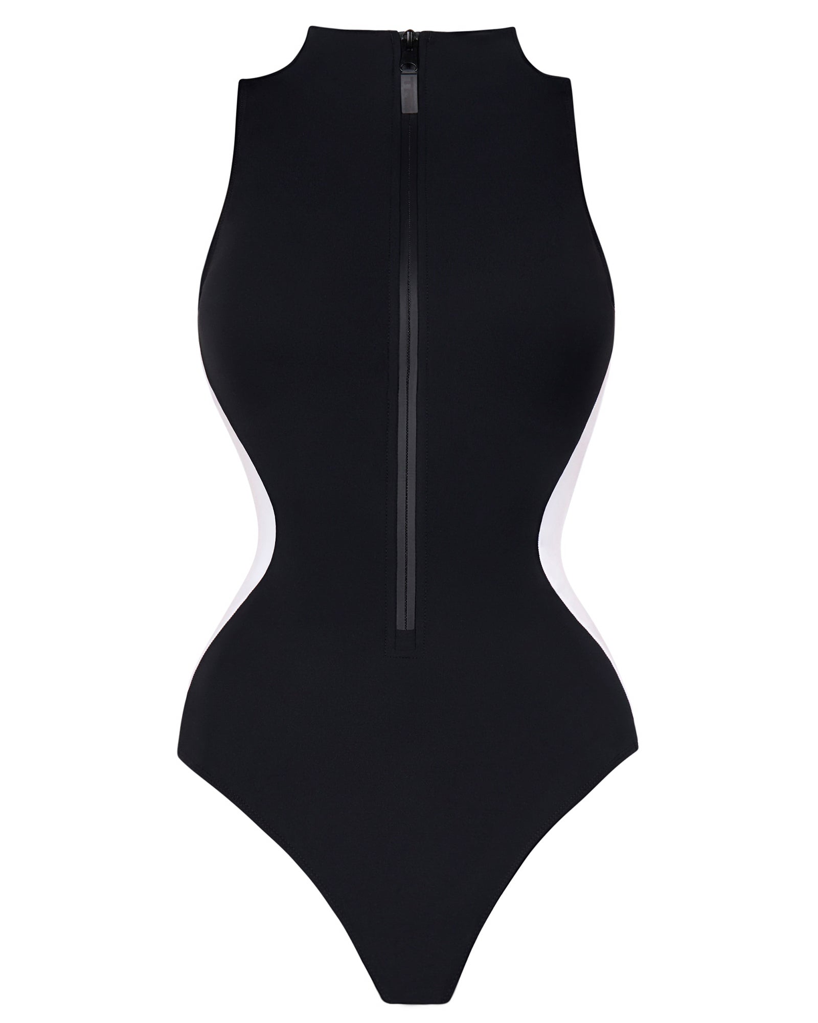Sleeveless Surfy One Piece Shapewear Swimsuit - Black | TA3