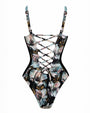 Outline image of Hi Cut Plungey Triangle - Mystic Poppy back view