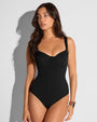 Front view of model in Siren - Black