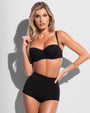 Front view of model in Boy Shortie - Black