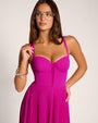 Close up of Bombshell Maxi Dress - Electric Fuchsia 