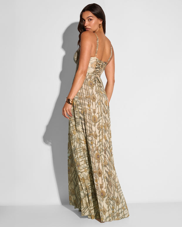 TA3 Bombshell Maxi Dress - Tiger Chain - 2X
