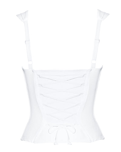 Outline image of Corsety Seamed Rib Tank - Rib White back