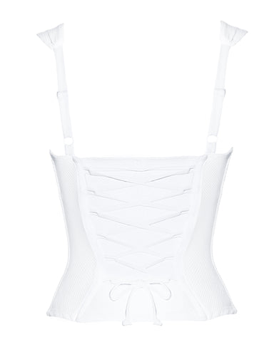 Outline image of Corsety Seamed Rib Tank - Rib White back