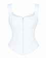 Outline image of Corsety Seamed Rib Tank - Rib White front