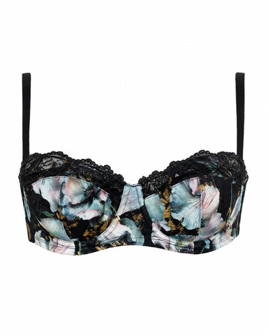 Outline image of Bombshell Bikini Top - Mystic Poppy front view
