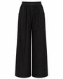Outline image of Seersucker Gauze Flowy Pant - Black